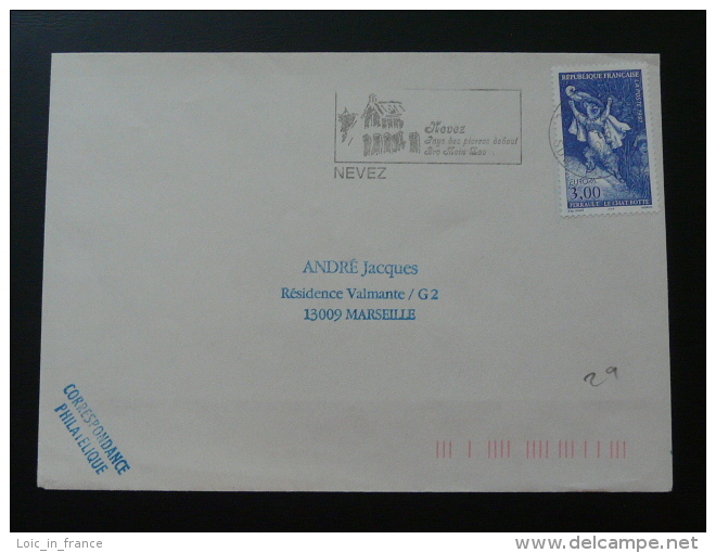 29 Finistere Nevez - Flamme Sur Lettre Postmark On Cover - Mechanical Postmarks (Advertisement)