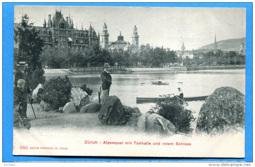 SA300, Zürich, Suisse, Schweiz, Course D'Aviron, Bateau, Schiff,  Alpenquai, Animée, 950, Circulée 1906 - Rowing