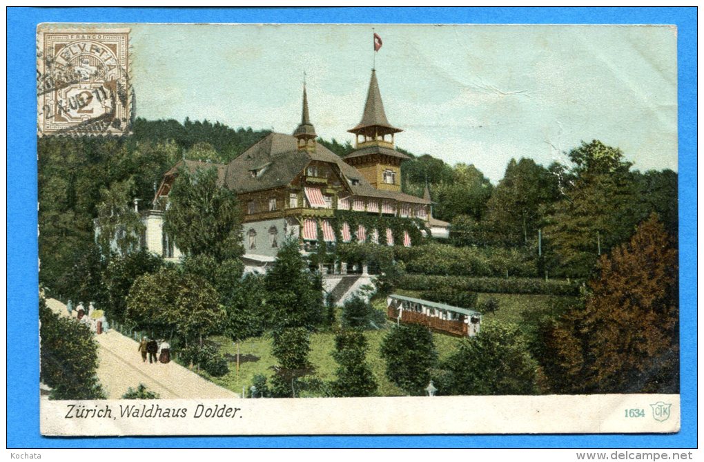 SA323, Zürich, Waldhaus Dolder, Funiculaire, Circulée 1906 - Wald