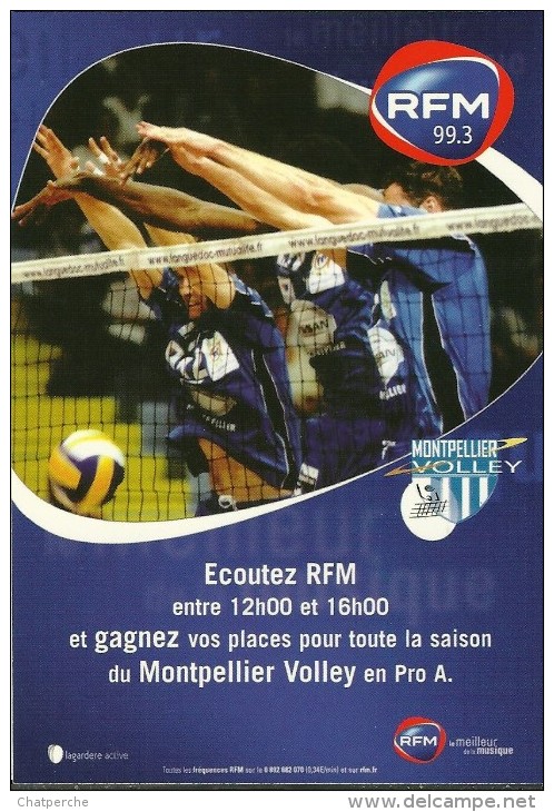 SPORT VOLLEYBALL  MONTPELLIER VOLLEY  ECOUTEZ RFM 99.3  EDIT. CART'COM - Volleyball