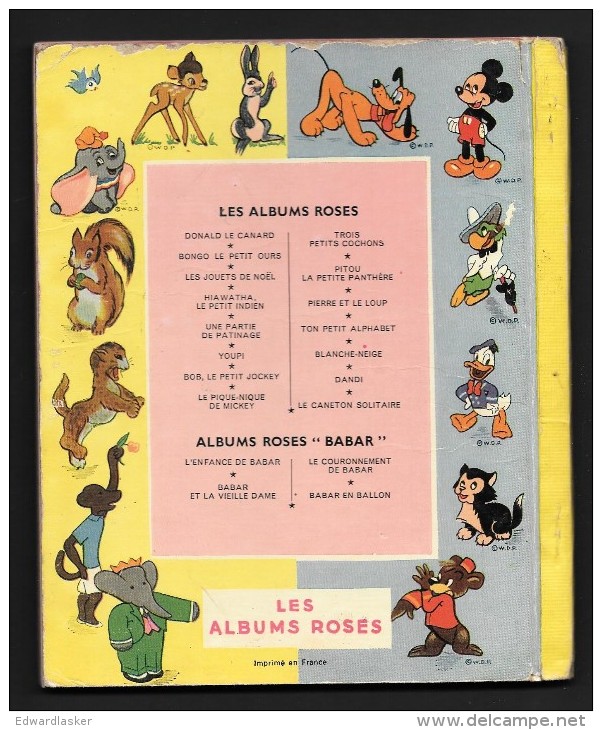 Coll. ALBUMS ROSES : Le Pique-Nique De Mickey //Walt Disney - Avril 1952 - Hachette