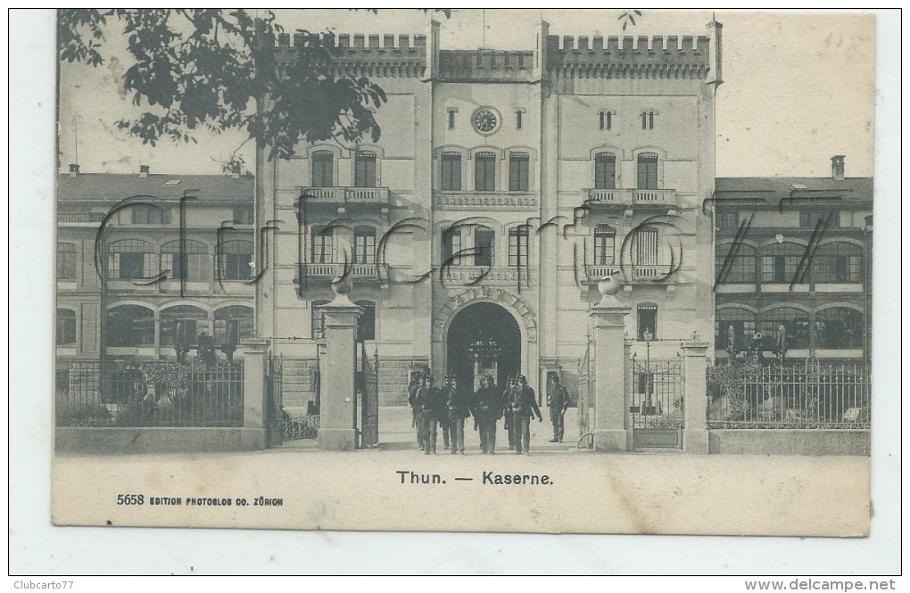 Thoune Ou Thun (Suisse, Berne) : L'entrée De La Caserne   En 1910 (animé) PF. - Sonstige & Ohne Zuordnung