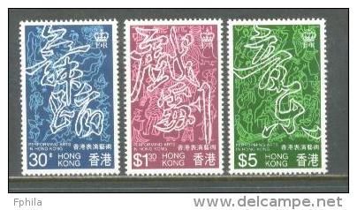 1983 HONG KONG PERFORMING ART MICHEL: 408-410 MNH ** - Unused Stamps