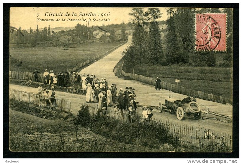 72 - Circuit De La Sarthe 1906 -  Tournant De La Passerelle à Saint Calais - Saint Calais