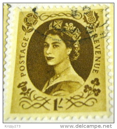 Great Britain 1952 Queen Elizabeth II 1s - Used - Used Stamps