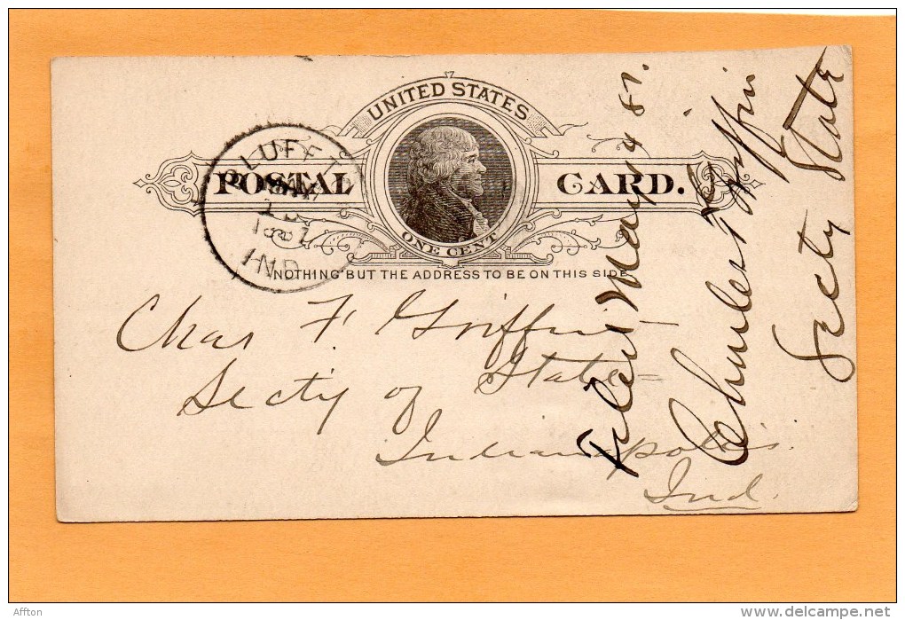 United States 1887 Card Mailed - 1901-20