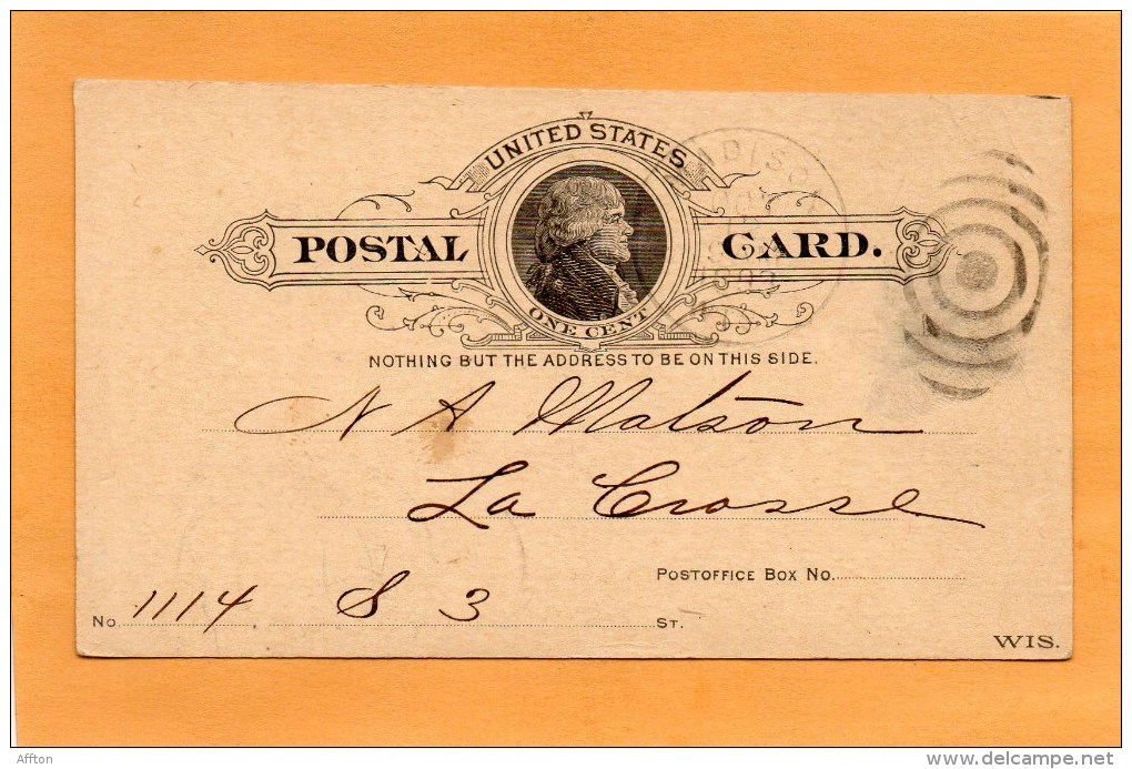 United States 1893 Card Mailed - ...-1900