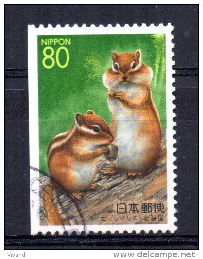 Japan/Hokkaido - 1995 - Chipmunks - Used - Usados