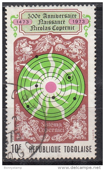 Togo, 1973 - 10fr Ncolaus Copernicus - Nr.842 Usato° - Togo (1960-...)