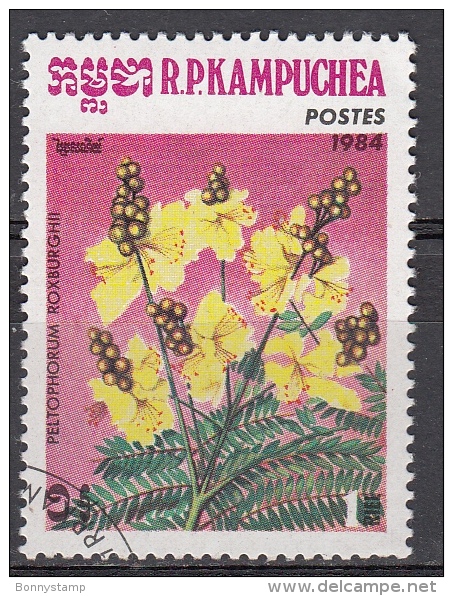 Cambogia, 1984 - 1r, Peltophorum Roxburghii - Nr.514 Usato° - Cambogia