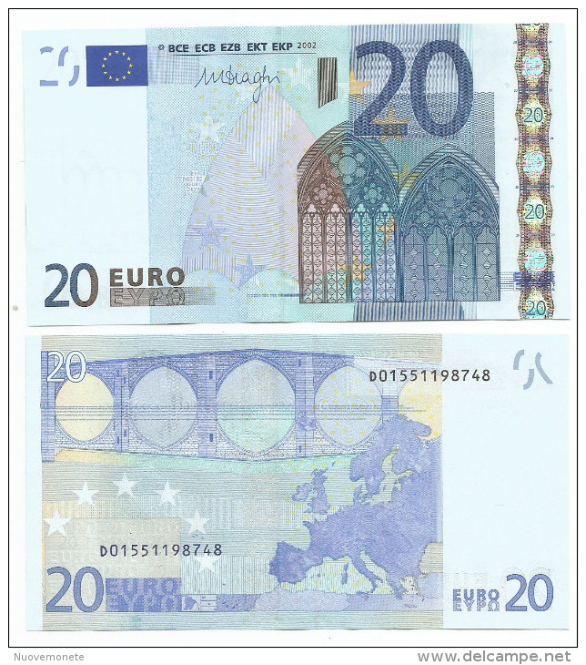 20 EURO D Estonia R031 EURONOTE  BILLET BANCONOTA DRAGHI FDS UNC - 20 Euro