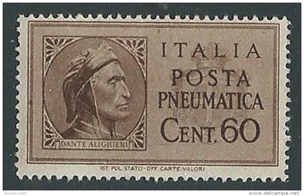 1945 LUOGOTENENZA POSTA PNEUMATICA 60 CENT MNH ** - SV3-4 - Authorized Private Service