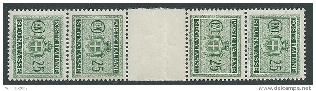 1945 LUOGOTENENZA SEGNATASSE 25 CENT NO FILIGRANA PONTE MNH ** - SV2-1 - Strafport