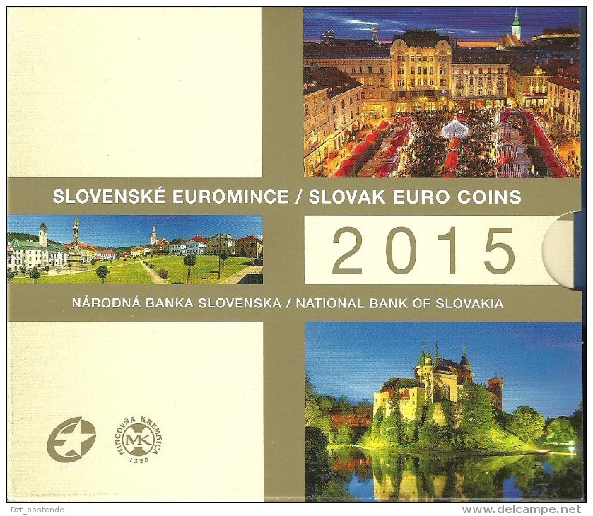SLOVAKIJE BU FOLDER 8 MUNTEN + PENNING 2015 - Slovaquie