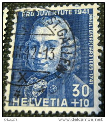 Switzerland 1941 Pro Juventute - Daniel JeanRichard 30c + 10c - Used - Used Stamps