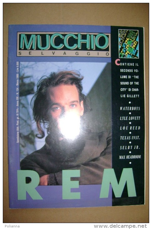 PCN/8 MUCCHIO SELVAGGIO N.134 - 1989/Rem/Waterboys/Lyle Lovett/Lou Reed/Hubert Selby - Musica