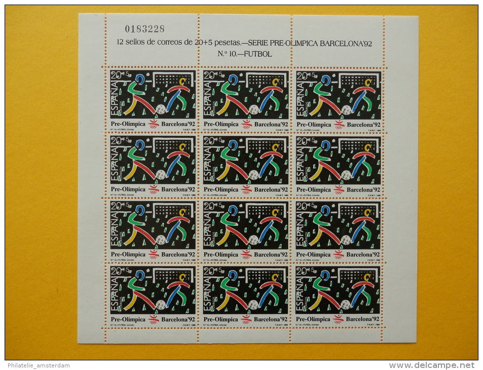 Spain 1989, OLYMPICS BARCELONA / FOOTBALL FENCING GYMNASTICS: Mi 2905-07, ** -KB - Zomer 1992: Barcelona