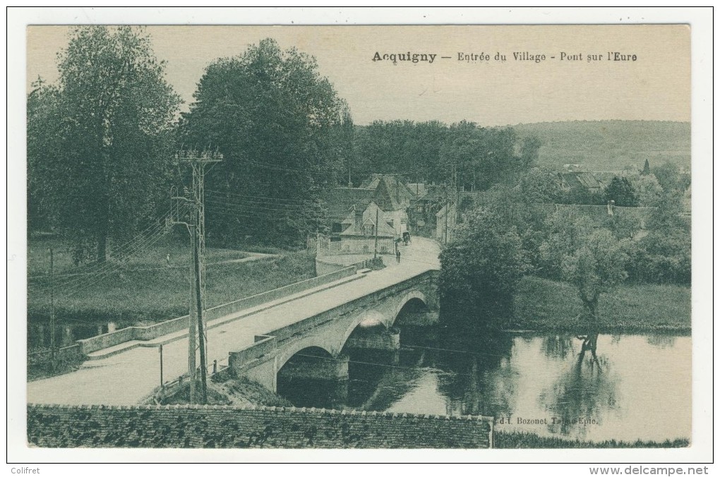 27 - Acquigny        Entrée Du Village  -  Pont Sur L'Eure - Acquigny