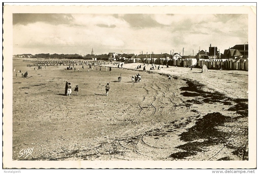 CPSMPF 9. Gaby - Courseulles Sur Mer - Panorama De La Plage - Timbre Et Flamme Courseulles Années 60 - Courseulles-sur-Mer