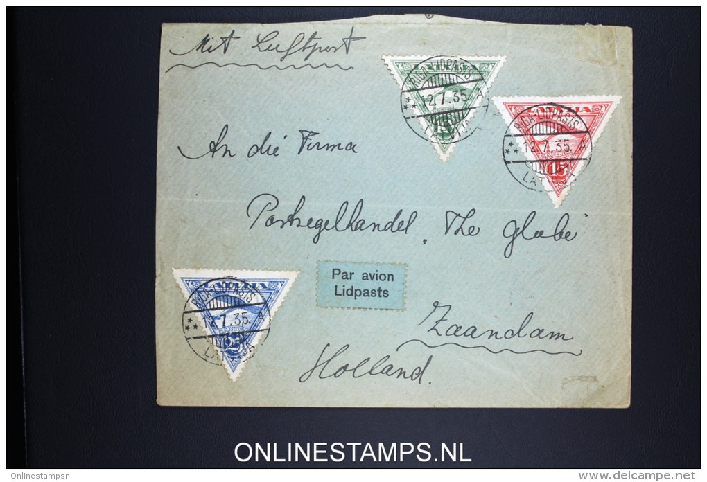 Letland / Latvia: Airmail Letter Riga Zaandam Holland , 1935 - Lettland