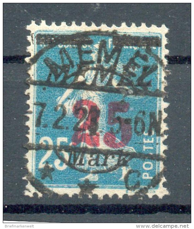 Memel 122 LUXUS Gest. 17EUR (N0277 - Memelgebiet 1923