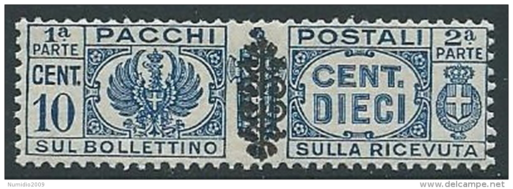 1945 LUOGOTENENZA PACCHI POSTALI 10 CENT MNH ** - SV5-9 - Paketmarken