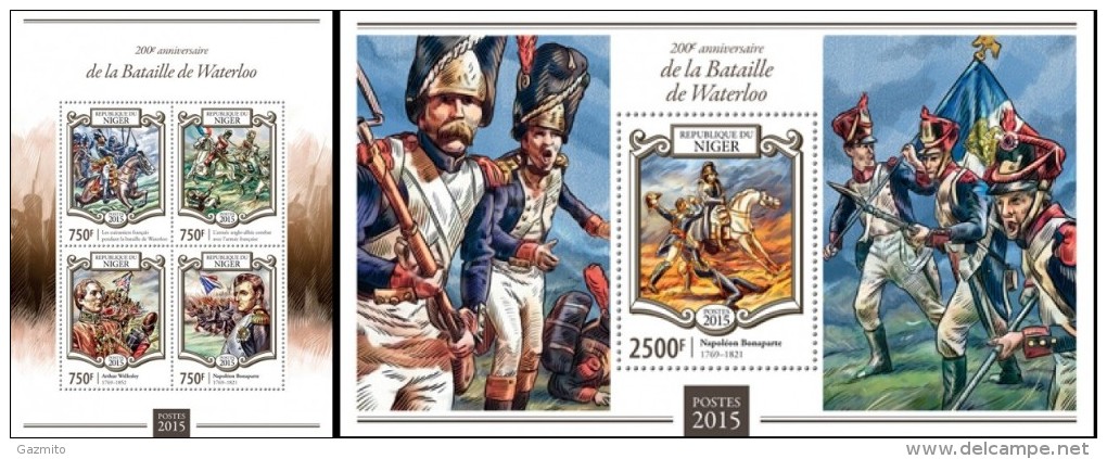 Niger 2015, Battle Of Waterloo, 4val In BF+BF - French Revolution
