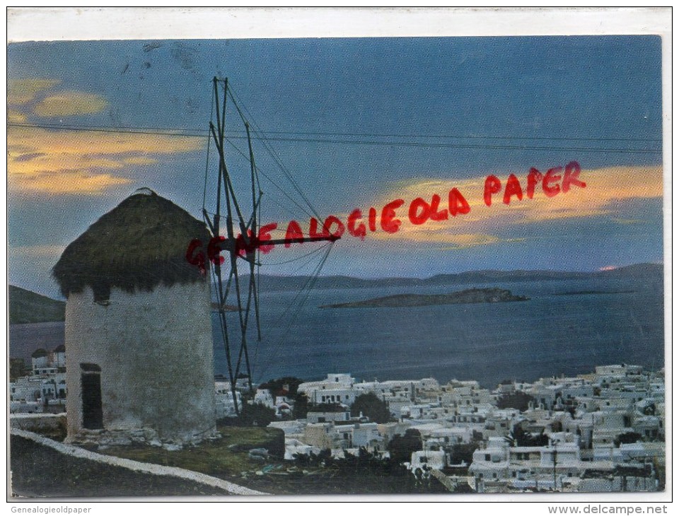GRECE - COUCHER DE SOLEIL A MYKONOS - Grèce