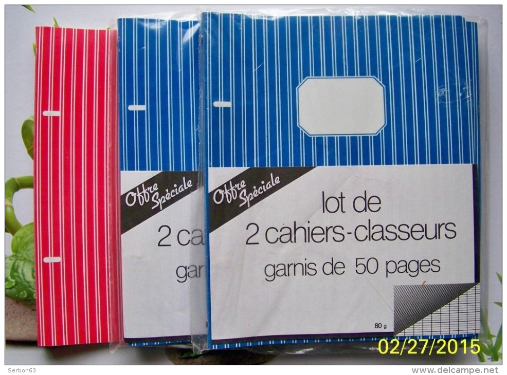 5 CAHIERS CLASSEURS NEUFS ASSORTIS PLASTIQUE SOUPLE GARNIS DE 50 PAGES 17x22 SEYES RENTREE DES CLASSES ECOLE COLLEGE - Sonstige & Ohne Zuordnung