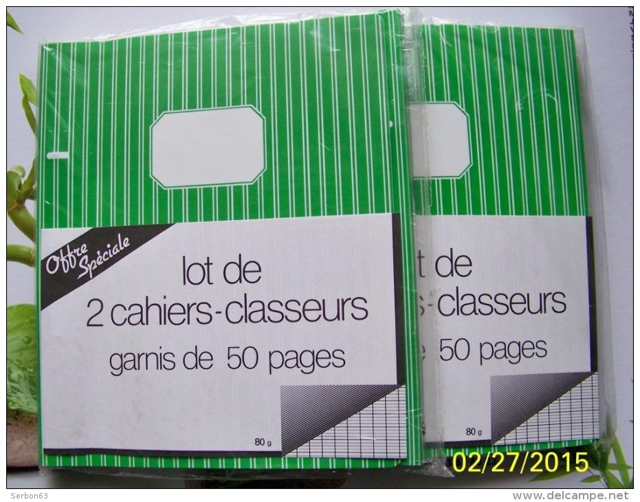 5 CAHIERS CLASSEURS NEUFS ASSORTIS PLASTIQUE SOUPLE GARNIS DE 50 PAGES 17x22 SEYES RENTREE DES CLASSES ECOLE COLLEGE