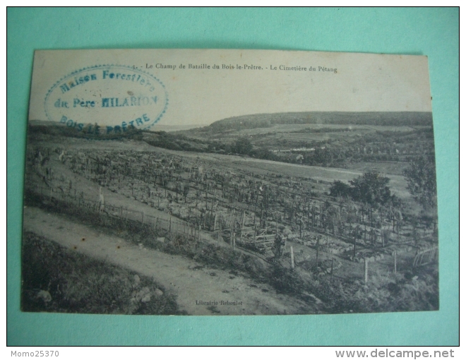 Bois Le Pretre 54 WW1 1914 1918 Champ De Bataille BRUNET MESNIL ST PERE 10 MAPS POSTKARTE CARTOLINA - Cementerios De Los Caídos De Guerra