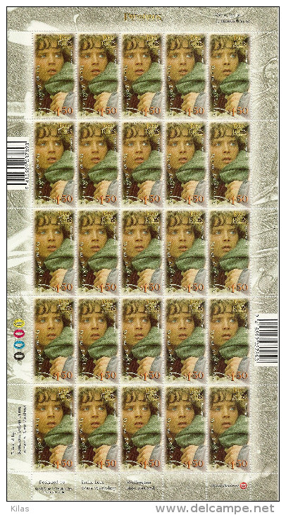 NEW ZEALAND 2002 Lord Of The Rings SHEETS MNH - Sheets, Plate Blocks &  Multiples