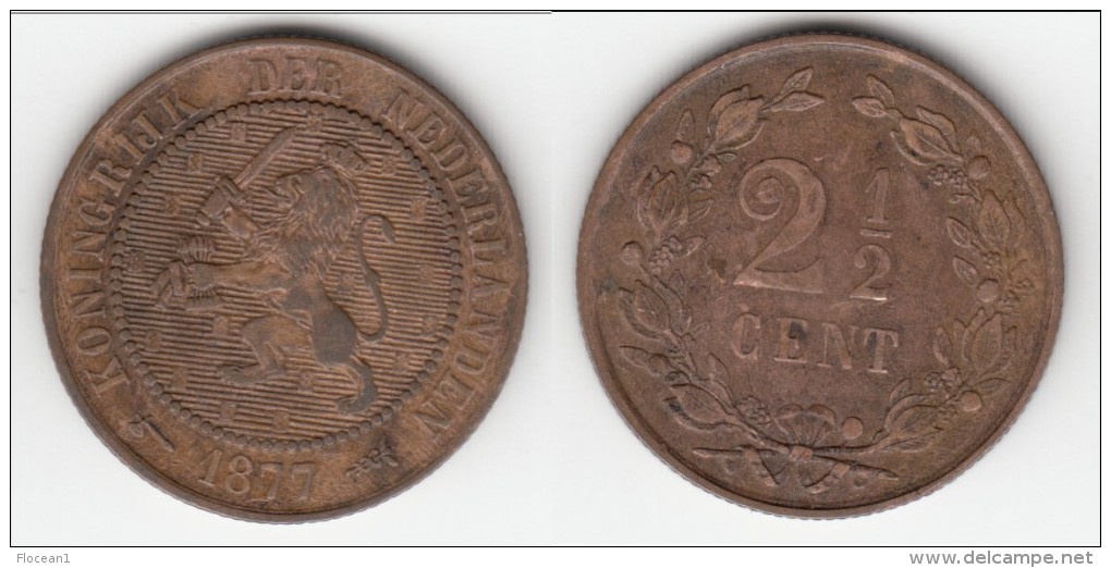 **** PAYS-BAS - NETHERLANDS - 2 1/2 CENTS 1877 WILLIAM III **** EN ACHAT IMMEDIAT - 1849-1890 : Willem III