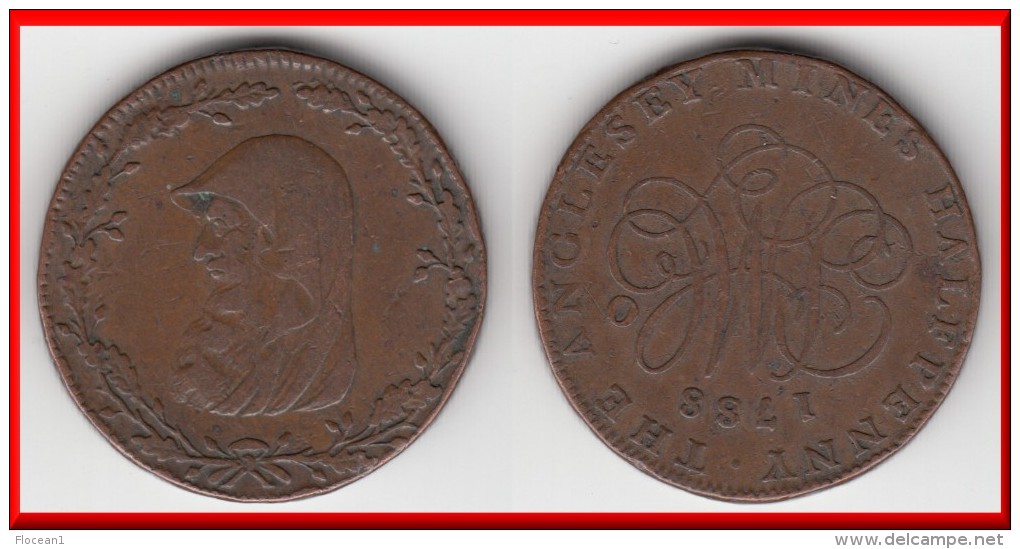 **** GRANDE-BRETAGNE - GREAT-BRITAIN - JETON - TOKEN - 1788 HALF PENNY THE ANGLESEY MINES **** EN ACHAT IMMEDIAT !!! - Professionnels/De Société