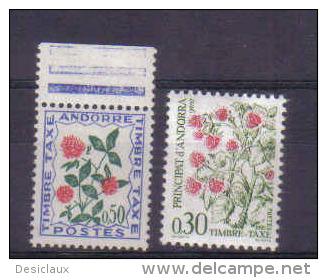 Andorre Taxe 52 Et 55 Qualité ** Les 2 Tp  TB.  Voir Le Scan. - Unused Stamps