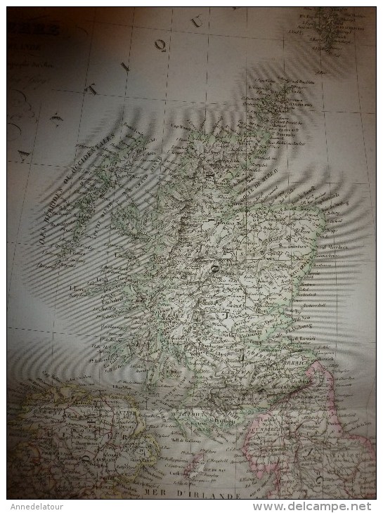 1829 Carte  ANGLETERRE ,ECOSSE, IRLANDE   Par Lapie 1er Géographe Du Roi, Grav. Lallemand ,Chez Eymery Fruger & Cie - Geographical Maps