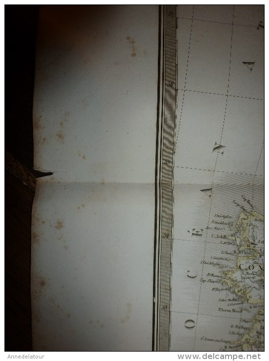 1829 Carte  ANGLETERRE ,ECOSSE, IRLANDE   Par Lapie 1er Géographe Du Roi, Grav. Lallemand ,Chez Eymery Fruger & Cie - Geographical Maps