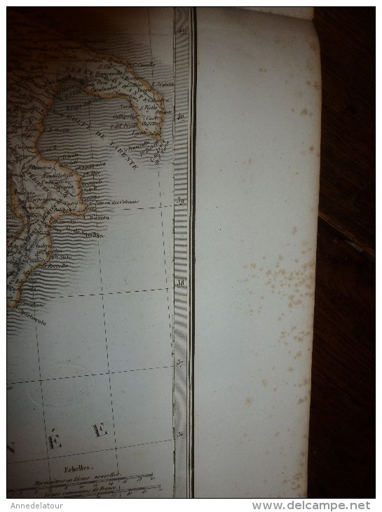 1831 Carte  ITALIE , CORSE    Par Lapie 1er Géographe Du Roi, Grav. Lallemand ,Chez Eymery Fruger & Cie - Cartes Géographiques