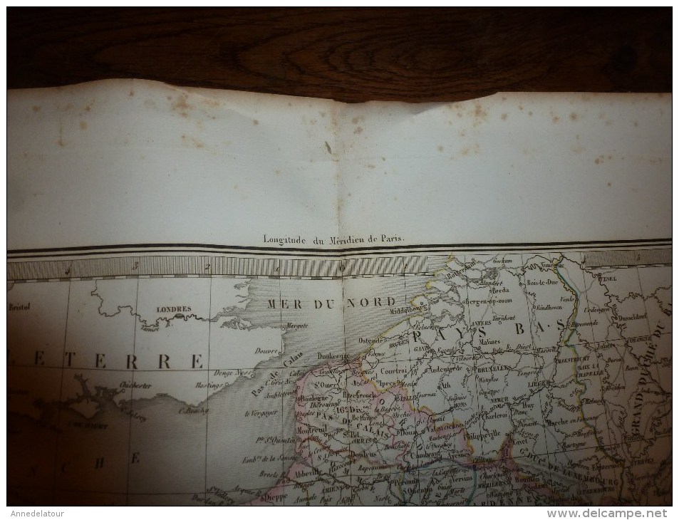 1829 carte  FRANCE Départ. et Div. militaires, par Lapie 1er géographe du Roi, grav.Lallemand ,Chez Eymery Fruger & Cie