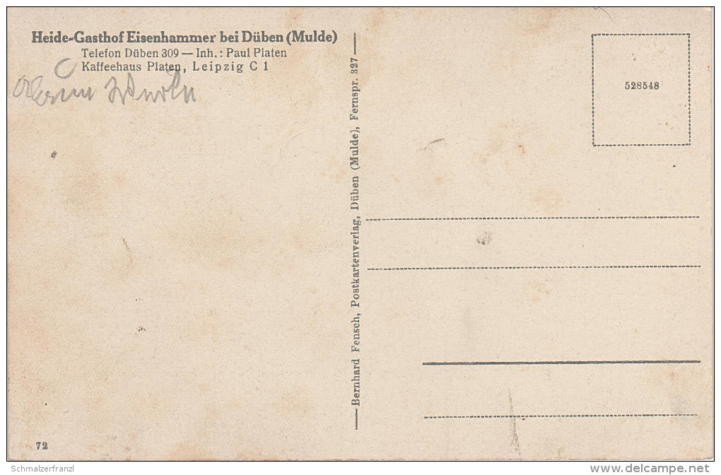 AK Dübener Heide Gasthof Eisenhammer Bei Bad Düben Gondelteich Mulde ? Bei Tornau Gräfenhainichen Söllichau - Bad Dueben