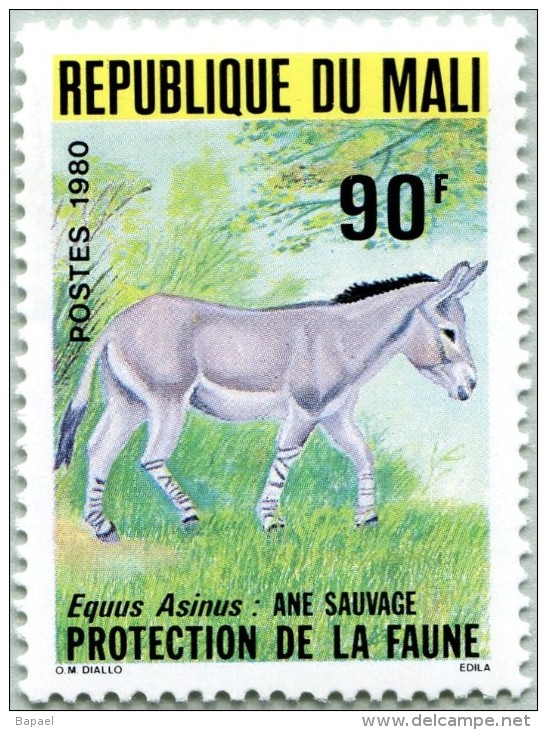 N° Michel 744 (N° Yvert 359) - Timbre Du Mali (MNH) (1980) - Equus Asinus (JS) - Malí (1959-...)