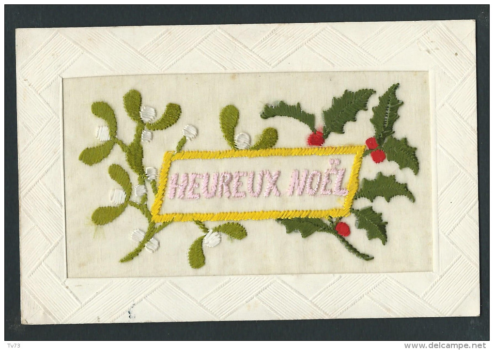 L803 - Heuruex Noel - Carte Brodée - Autres & Non Classés