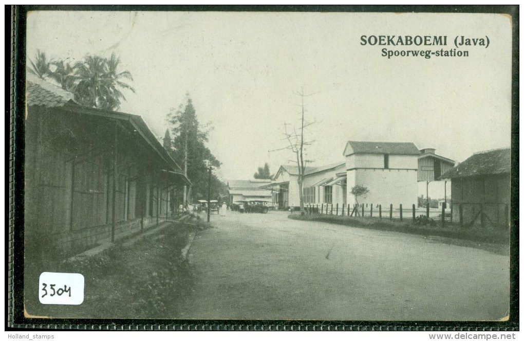 NEDERLANDS INDIE * HANDGESCHREVEN POSTKAART Van SOEKABOEMI SPOORWEG STATION Naar BALIKPAPPAN * GELOPEN In 1912  (3504) - Netherlands Indies