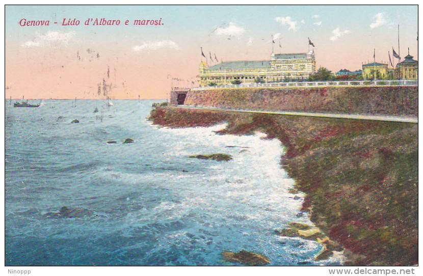 Italy Postcards 1936 Genova -Lido D'Albaro E Marosir Used - Used