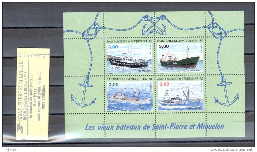 ST. PIERRE & MIQUELON, VERY NICE COLLECTION 1986-96, NEVER HINGED **!