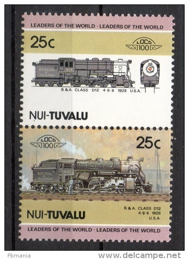 Tuvalu Nui 1985 - Locomotiva Locomotive MNH ** - Tuvalu
