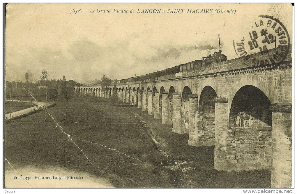 CPA LANGON Le Grand Viaduc De LANGON à SAINT-MACAIRE 11470 - Langon