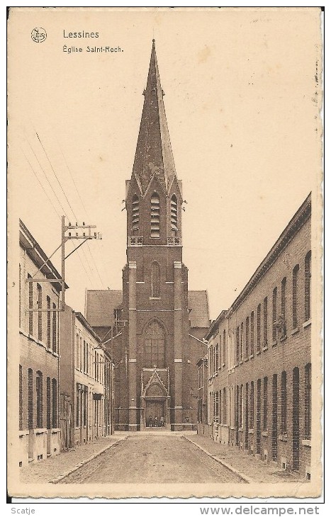 Lessines    Eglise Saint-Roch;   1949  Naar  Soignies - Lessines