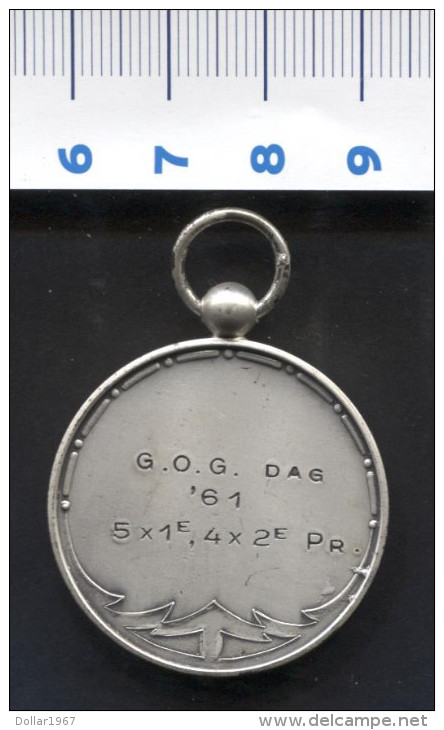 Medaille G.o.g Dag 1961 Zilver ( 3 ) - Andere & Zonder Classificatie