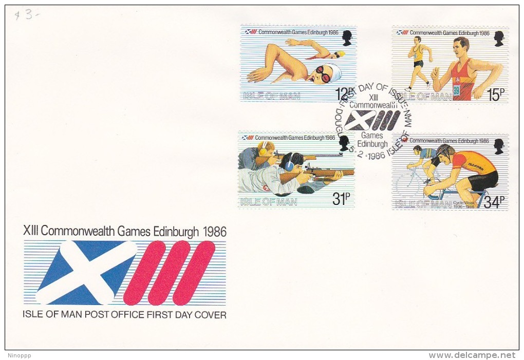 Isle Of Man 1986 Commonwealth Games FDC - Isle Of Man